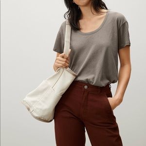 NWT Everlane Air Scoop Neck Tee Clay XS